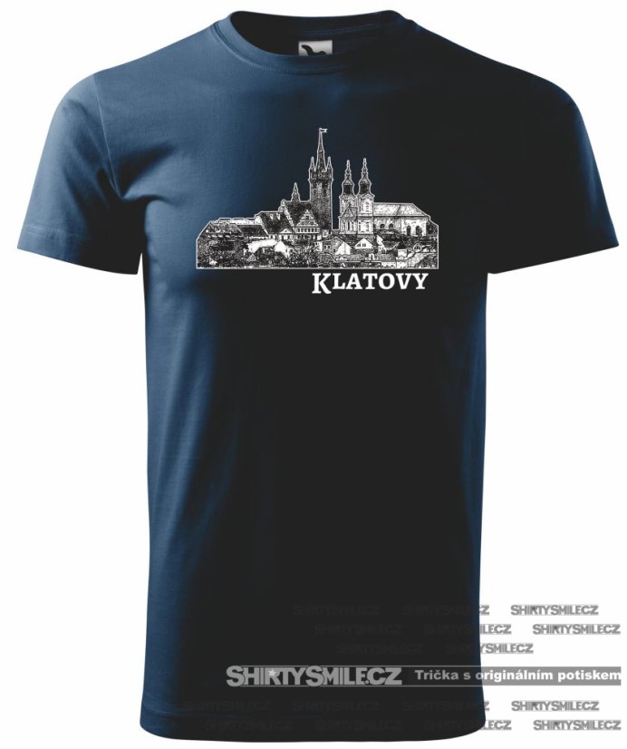 Tričko Klatovy - Střih: dámské, Barva: královská modrá, Velikost: S