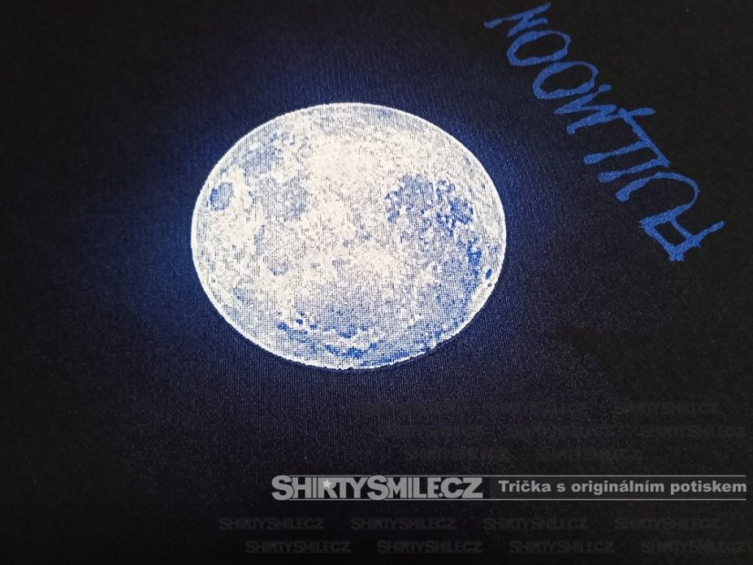 Tričko Měsíc v úplňku - Střih: dámské, Barva: černá, Velikost: M