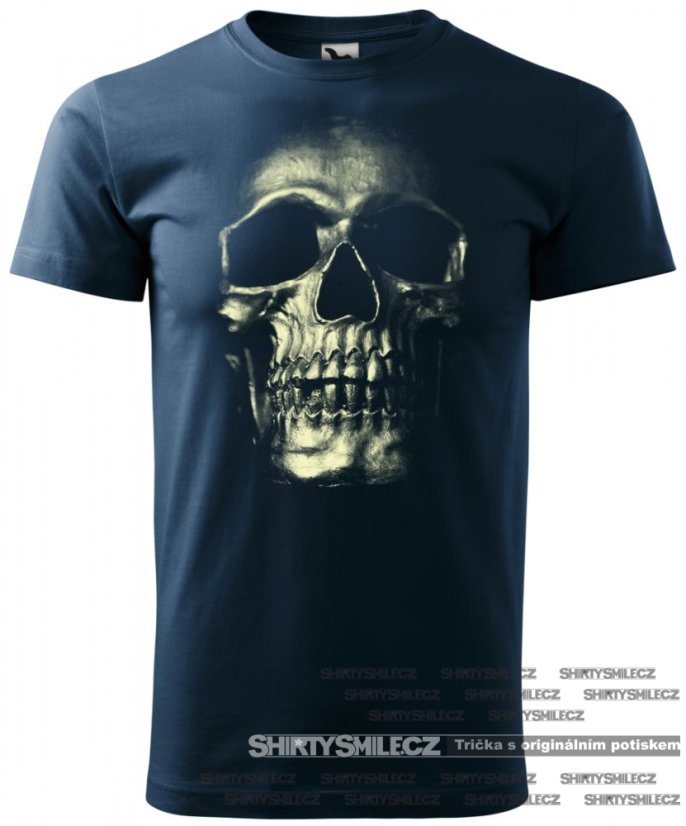 Tričko s lebkou - Střih: unisex, Barva: černá, Velikost: M