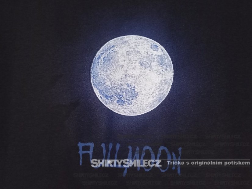 Tričko Měsíc v úplňku - Střih: dámské, Barva: černá, Velikost: M