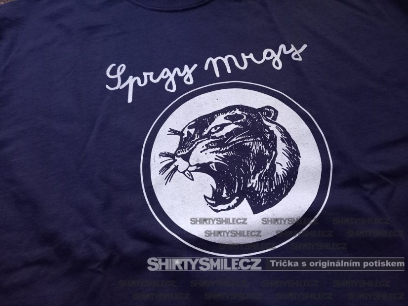 Tričko Sprgy Mrgy Tygr - Střih: pánské, Barva: černá, Velikost: L