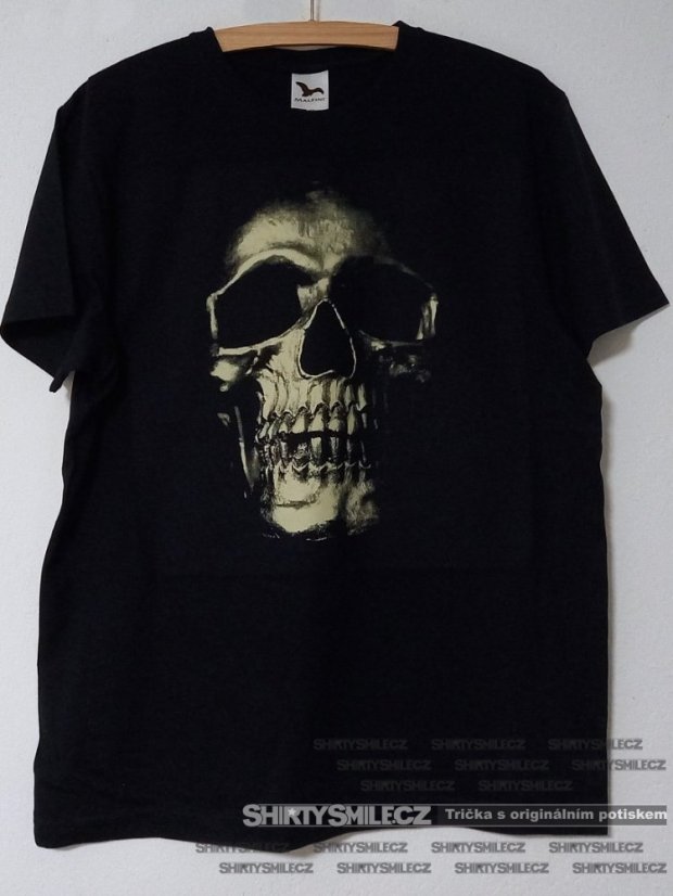 Tričko s lebkou - Střih: unisex, Barva: černá, Velikost: M