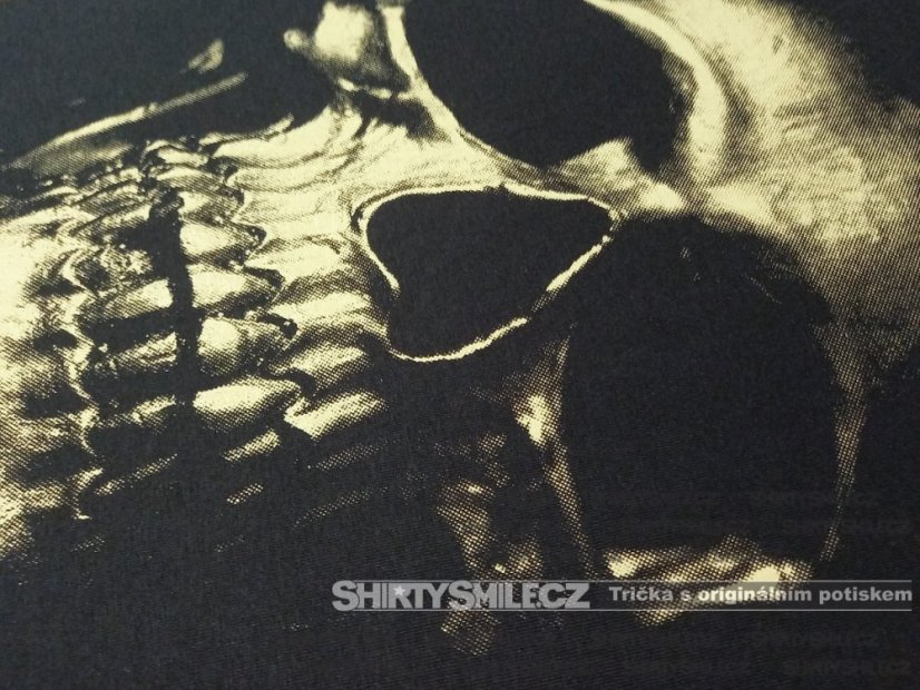 Tričko s lebkou - Střih: unisex, Barva: černá, Velikost: M