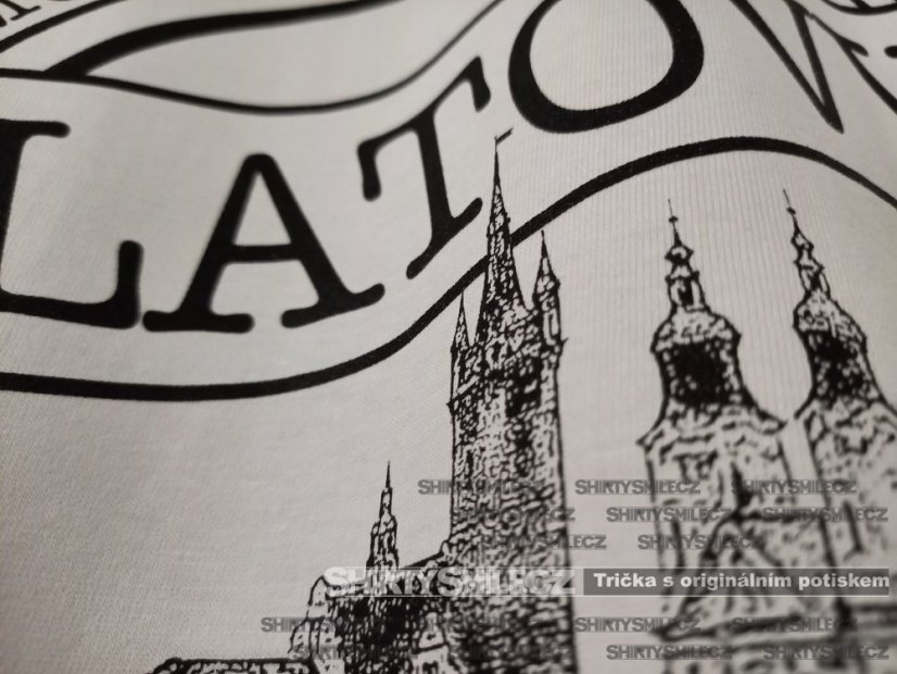 Tričko Klatovy - moje město - Střih: dámské, Barva: bílá, Velikost: S