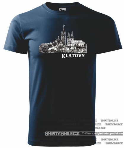 Tričko Klatovy - Střih: pánské, Barva: královská modrá, Velikost: XL