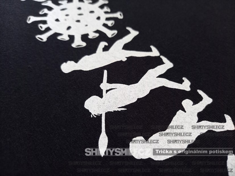 Tričko Covid evolution - Střih: pánské, Barva: černá, Velikost: XXL