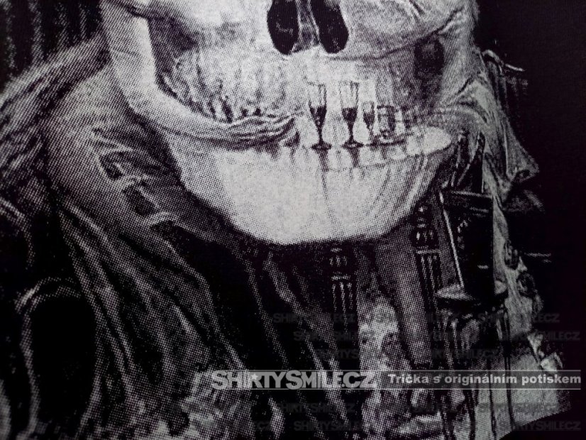 Tričko Pieroti ve tvaru lebky - Střih: unisex, Barva: černá, Velikost: XXL