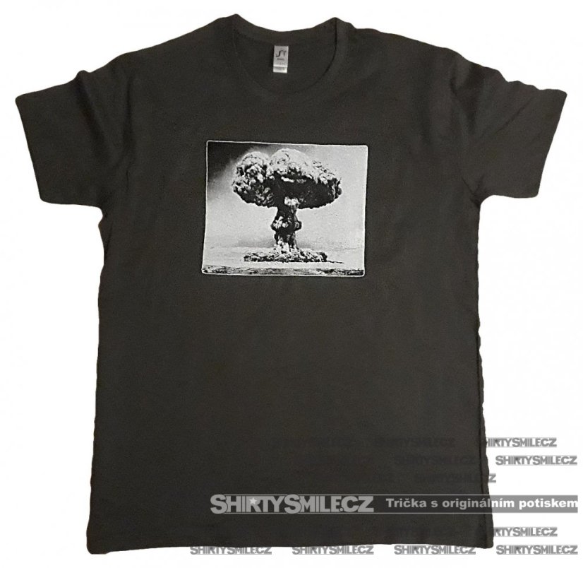 Tričko s atomovým hřibem - Střih: pánské, Barva: khaki, Velikost: XXL