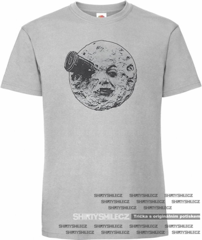 Tričko Cesta na měsíc zinková barva - ilustrační fotografie