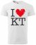 Tričko I Love KT (miluju Klatovy) - Střih: pánské, Barva: bílá, Velikost: L