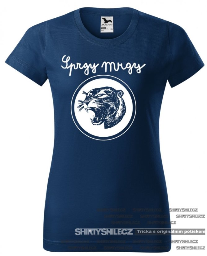 Tričko Sprgy Mrgy Tygr - Střih: dámské, Barva: půlnoční modrá, Velikost: M