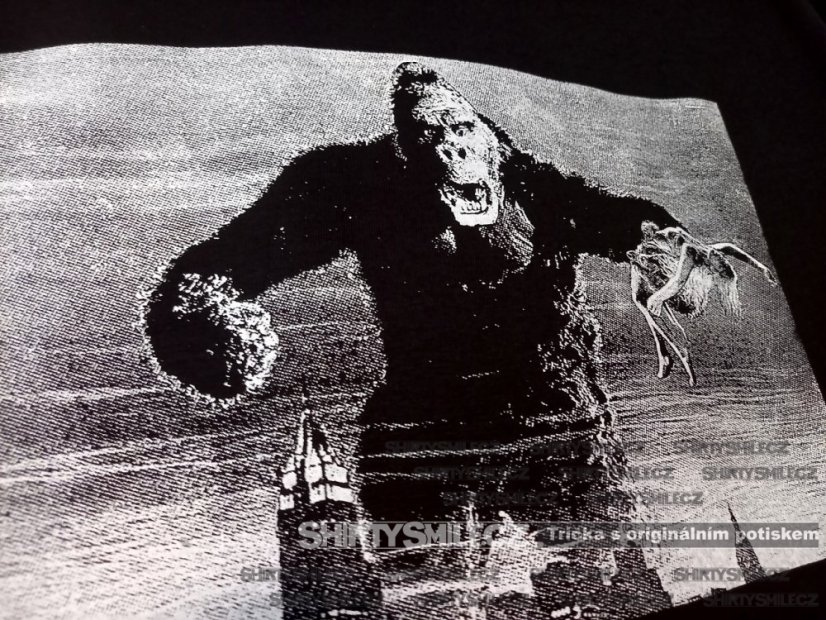 Tričko King Kong - Střih: unisex, Barva: černá, Velikost: S