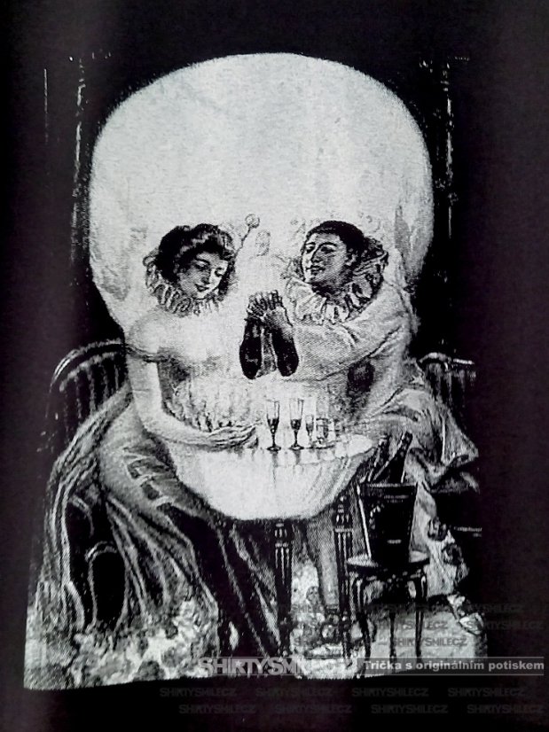 Tričko Pieroti ve tvaru lebky - Střih: unisex, Barva: černá, Velikost: XXL