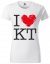 Tričko I Love KT (miluju Klatovy) - Střih: dámské, Barva: černá, Velikost: L
