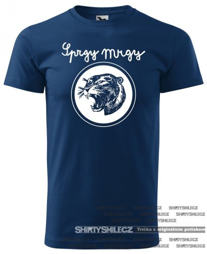 Tričko Sprgy Mrgy Tygr - Střih: pánské, Barva: půlnoční modrá, Velikost: XL