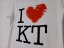 Tričko I Love KT (miluju Klatovy) - Střih: dámské, Barva: černá, Velikost: L