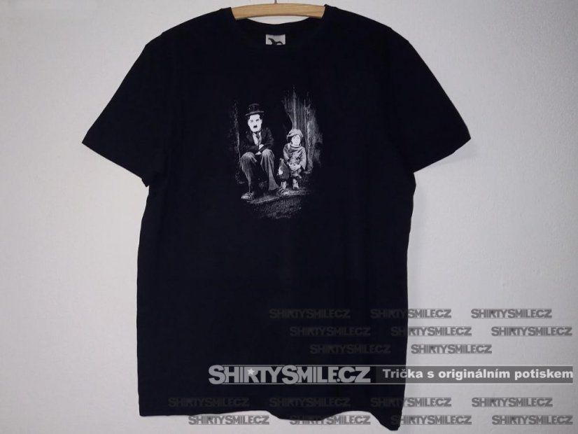 Pánské tričko Charlie Chaplin tulák reálná fotografie