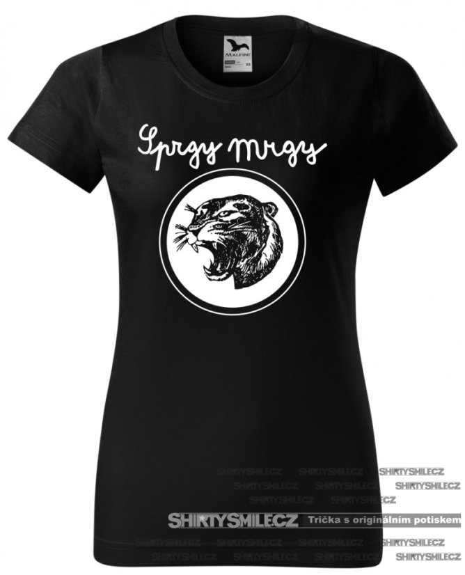 Tričko Sprgy Mrgy Tygr - Střih: dámské, Barva: černá, Velikost: M