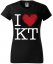 Tričko I Love KT (miluju Klatovy) - Střih: pánské, Barva: černá, Velikost: S