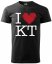 Tričko I Love KT (miluju Klatovy) - Střih: dámské, Barva: černá, Velikost: S