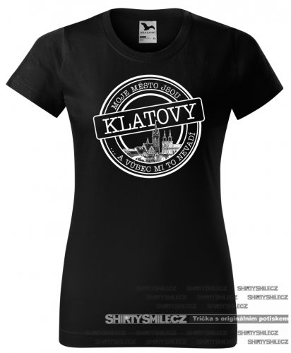 Tričko Klatovy - moje město - Střih: dětské, Barva: černá, Velikost: 110cm/4roky